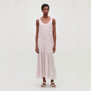 strapless open back dress Square Neck White Graduation Dress S / Pink / 93% Polyester 7% Spandex main image 1